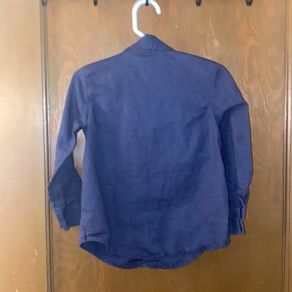 Old Navy navy blue button down size 3T